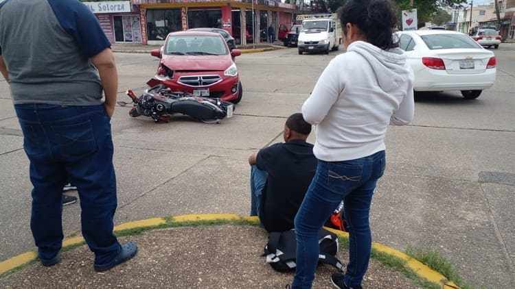 Motociclista resultó lesionado en choque (+Video)