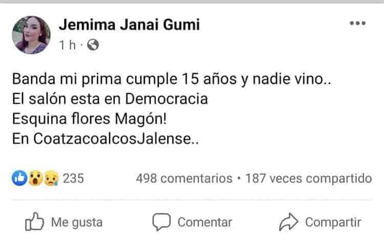 ¡Le salvan la fiesta! Quinceañera en Veracruz es plantada por invitados; le llegaron desconocidos