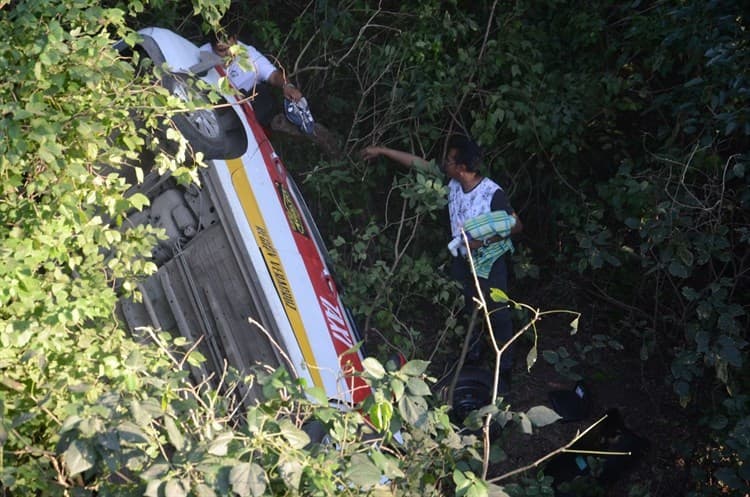 Taxista cae a desfiladero en el kilómetro 13.5 en Veracruz; vive de milagro(+Video)