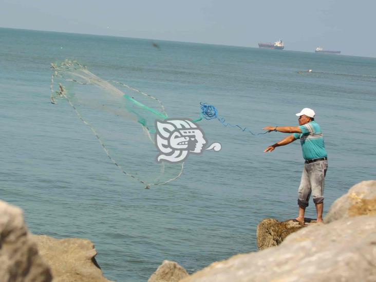 Con caña, tarraya o buceando, persiste tradición de la pesca en Coatzacoalcos