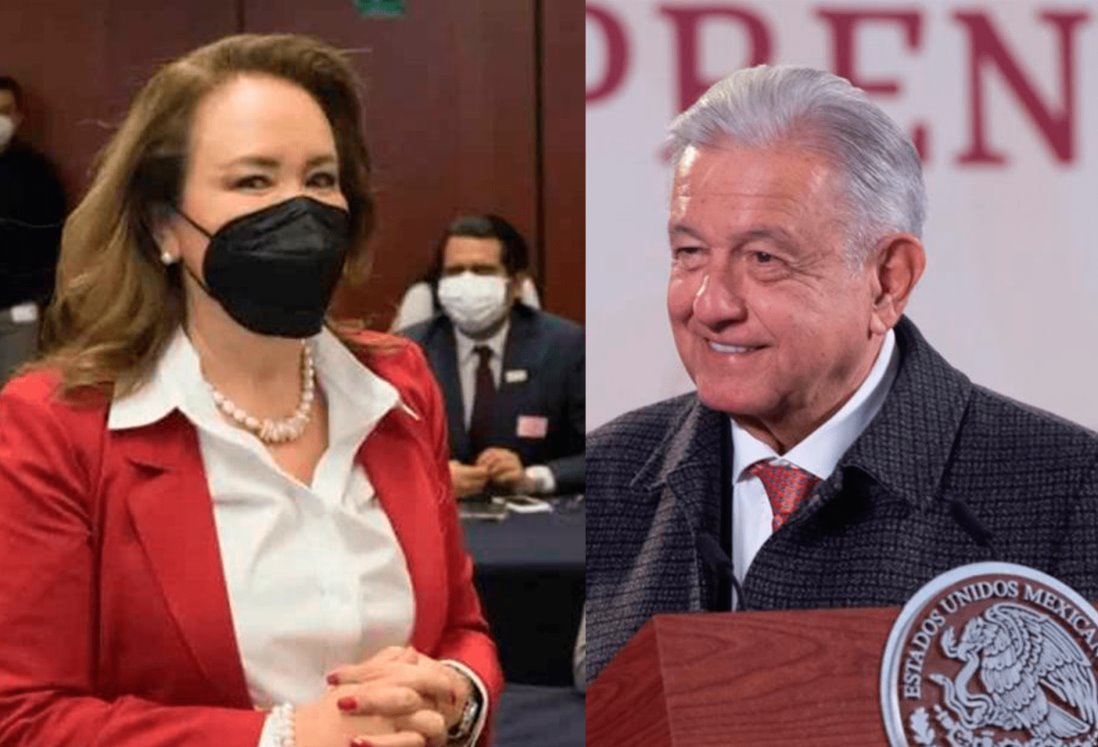 Recha AMLO reunión con ministra Yasmín Esquive y su esposo