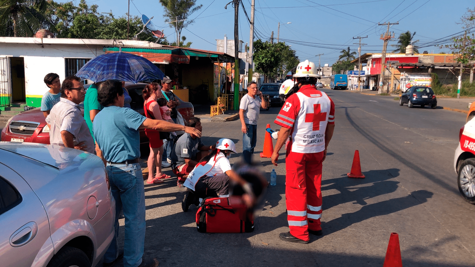 Atropellan a mujer de la tercera edad en colonia en Boca del Río(+Video)