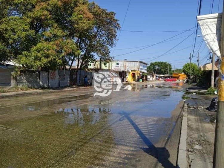 Cansados de caminar entre aguas negras, bloquean la Miguel Hidalgo (+Video)