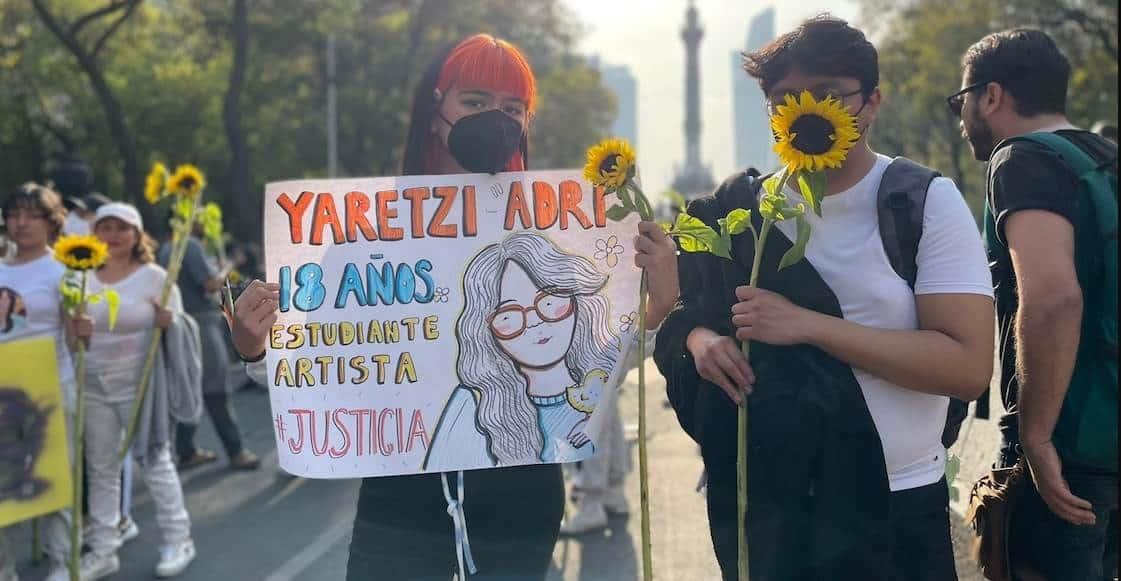 Con pintas, gritos y flores, marchan contra GN en el Metro