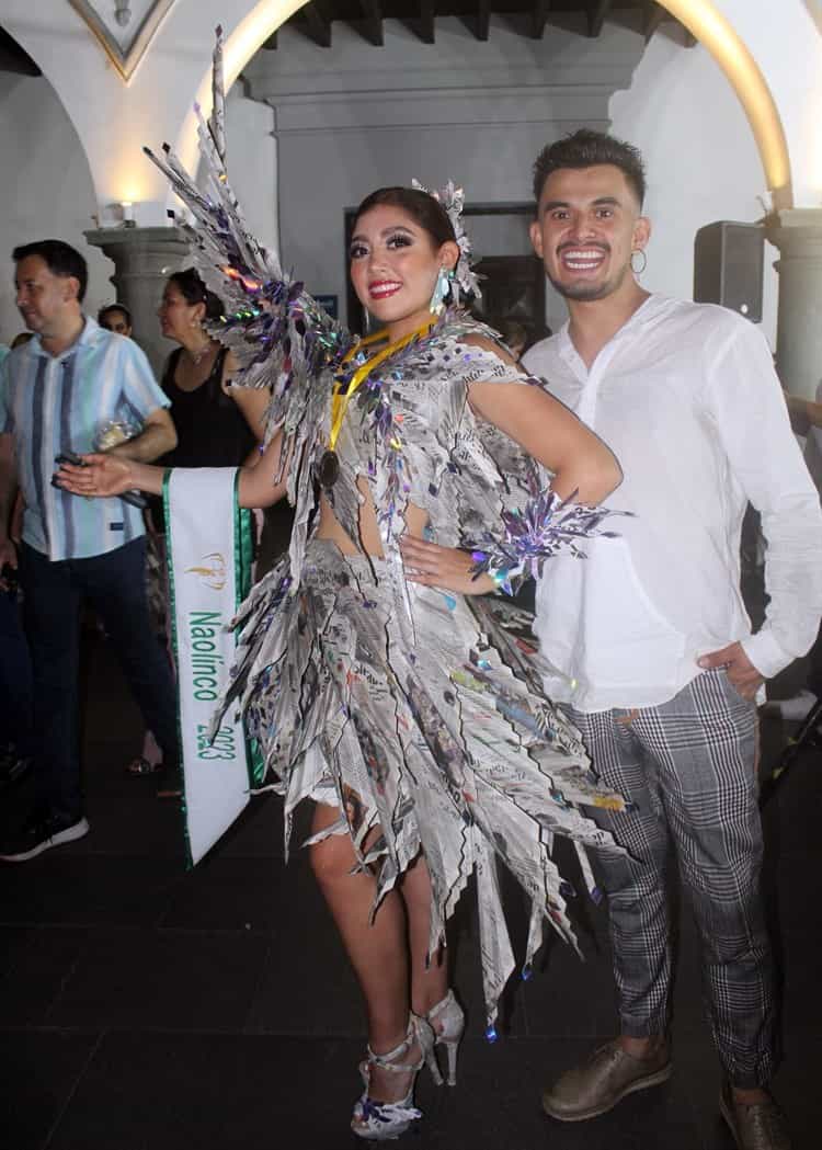 Semifinalistas de Miss Earth Veracruz modelaron vestidos con material reciclados