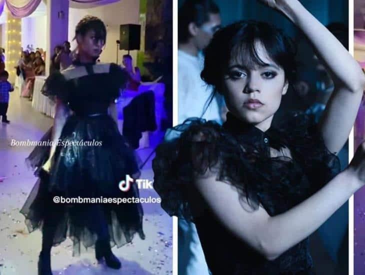 ¿Merlina eres tú?; Joven se viraliza al recrear baile de ‘Merlina’ en fiesta de XV años (+Vídeo)