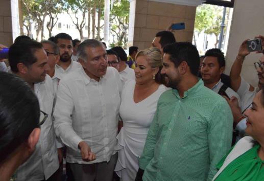 Se reúne Adán Augusto con integrantes del PVEM en Veracruz