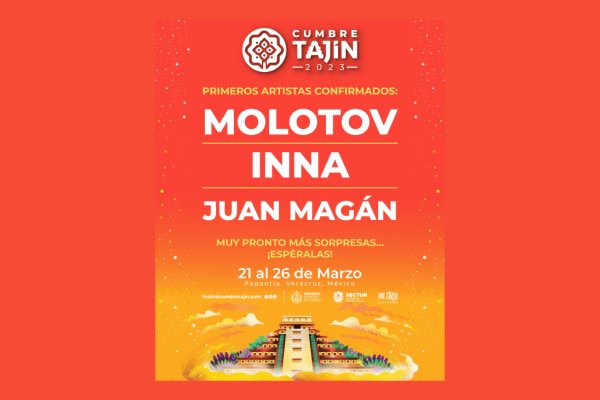 ¡Confirmado! Molotov, Inna y Juan Magán estarán en Cumbre Tajín 2023
