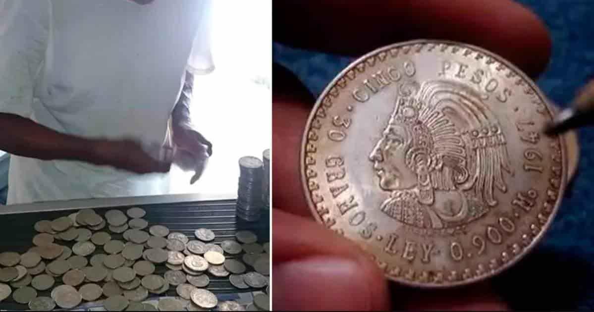 Abuelito en Tamaulipas encontró monedas de oro y playa