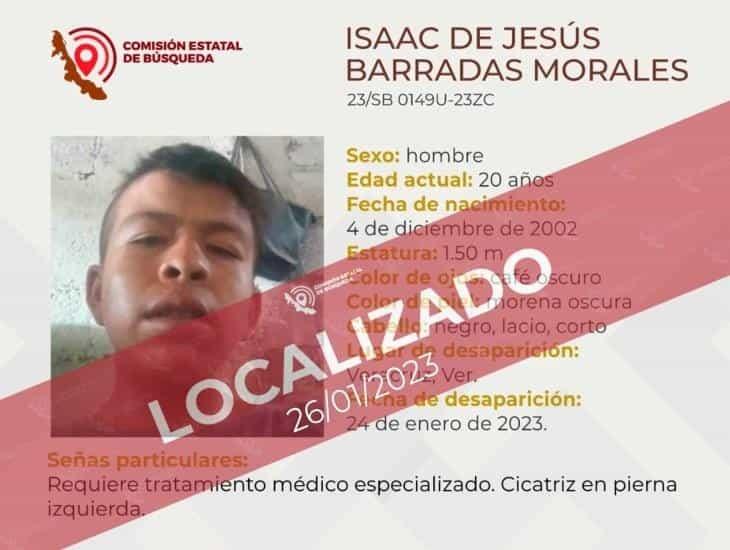 Hallan con vida a Isaac de Jesús, llevaba dos días desaparecido en la ciudad de Veracruz