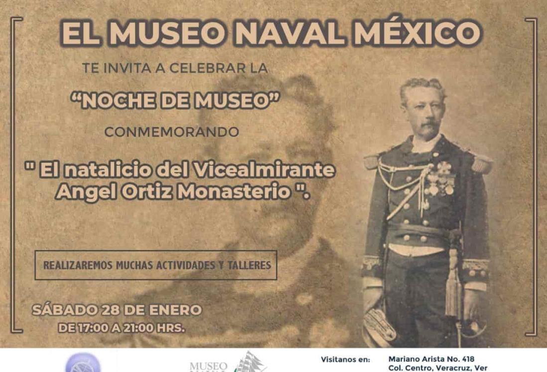 Con programa cultural conmemorarán el natalicio del vicealmirante Ángel Ortiz en Veracruz