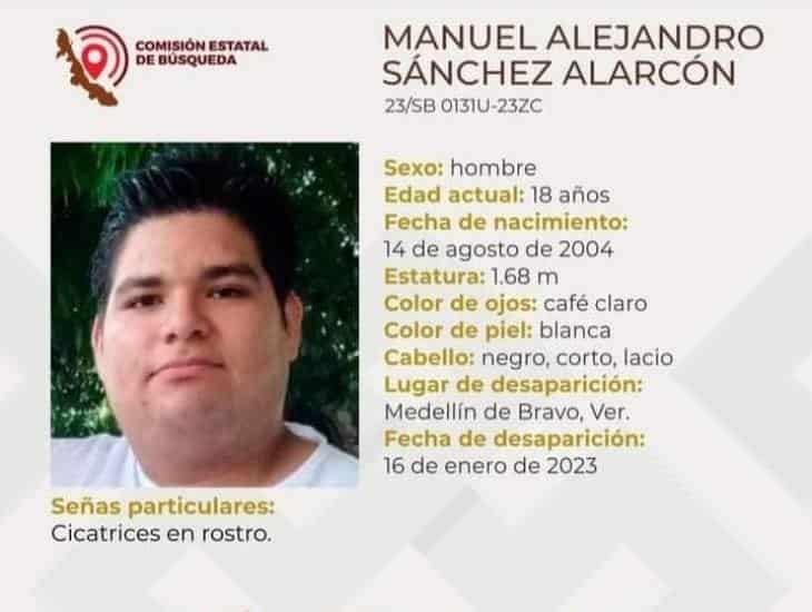Buscan familiares a Manuel Alejandro Sánchez Alarcón, desapareció en Medellín