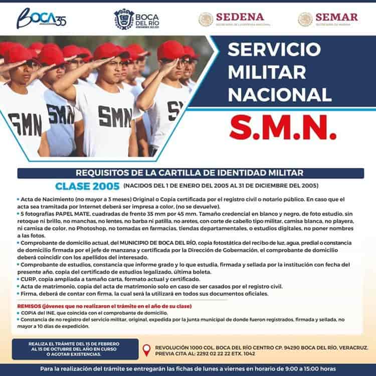 Lanzan convocatoria en Boca del Río para el Servicio Militar 2023