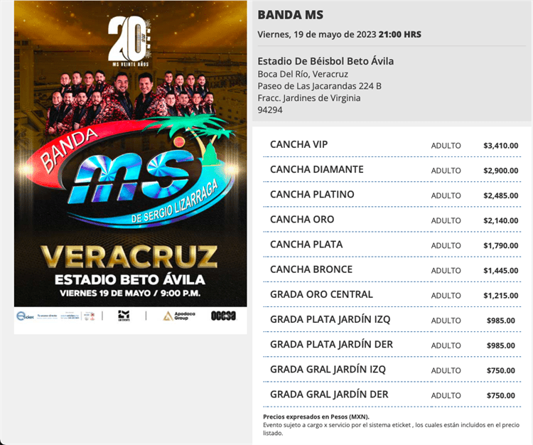 Boletos de Banda MS en Veracruz: todo lo que debes saber