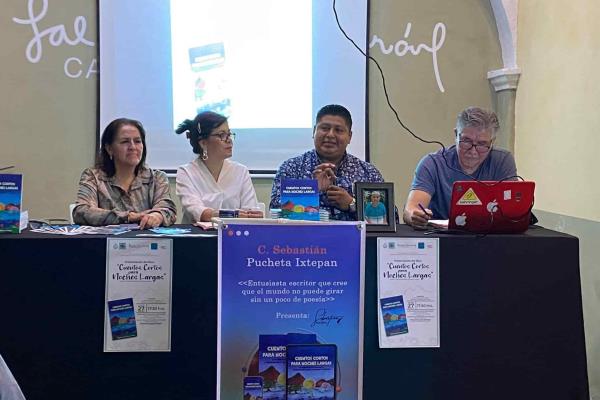 Presenta Sebastián Pucheta Ixtepan su primer libro ´Cuentos cortos para noches largas´