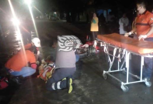 Motociclista termina en el hospital tras accidentarse en Misantla