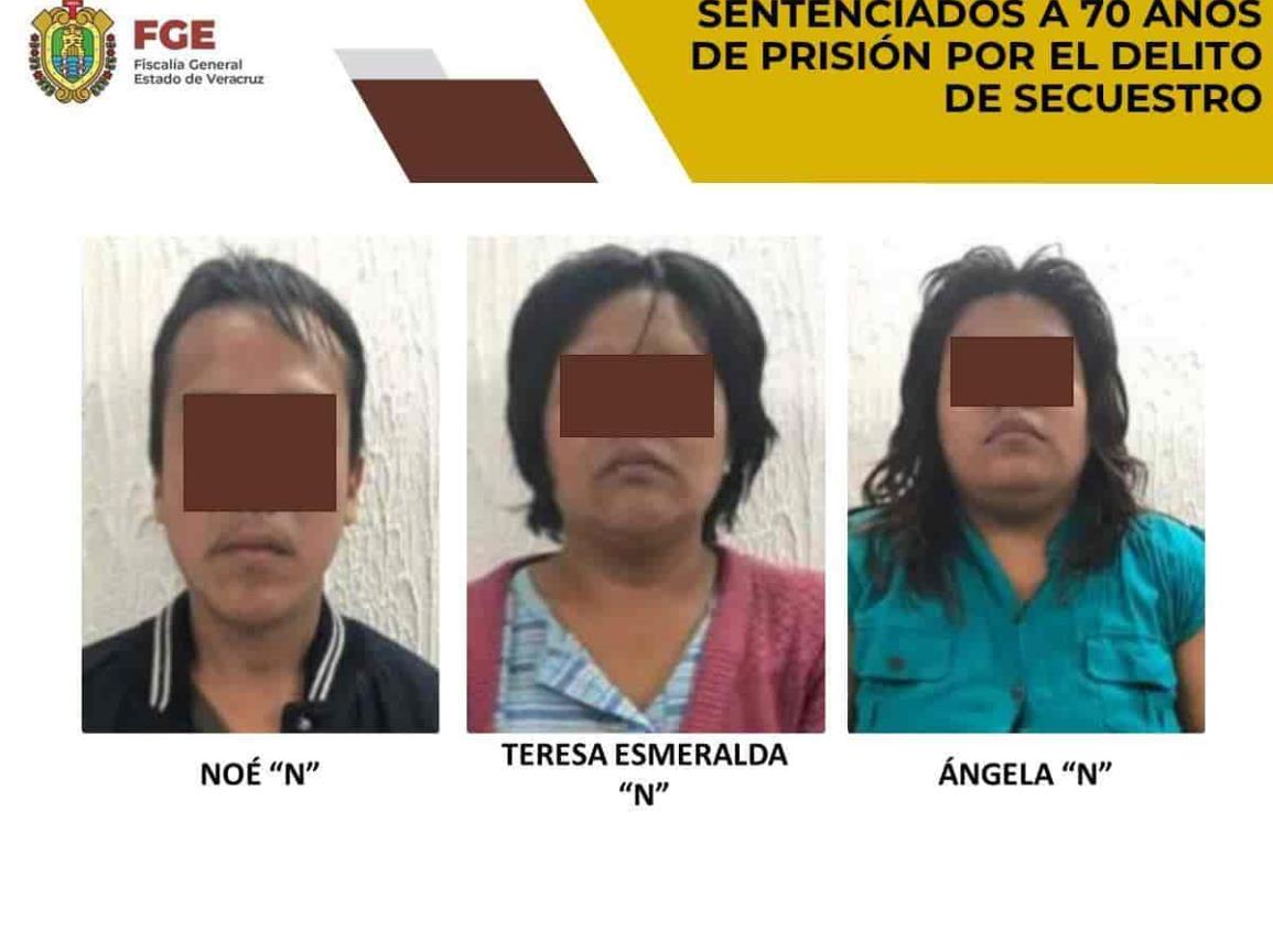 Dos mujeres y un hombre pasarán 70 años en prisión por secuestro