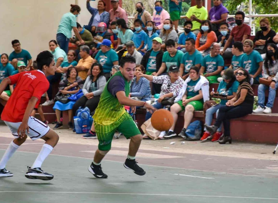 Inauguran autoridades municipales “Cuadrangular de Basquetbol Inclusivo de La Candelaria”