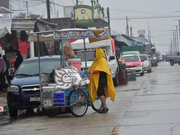 Lluvia enfrió las ventas en el tianguis de la Pancho Villa