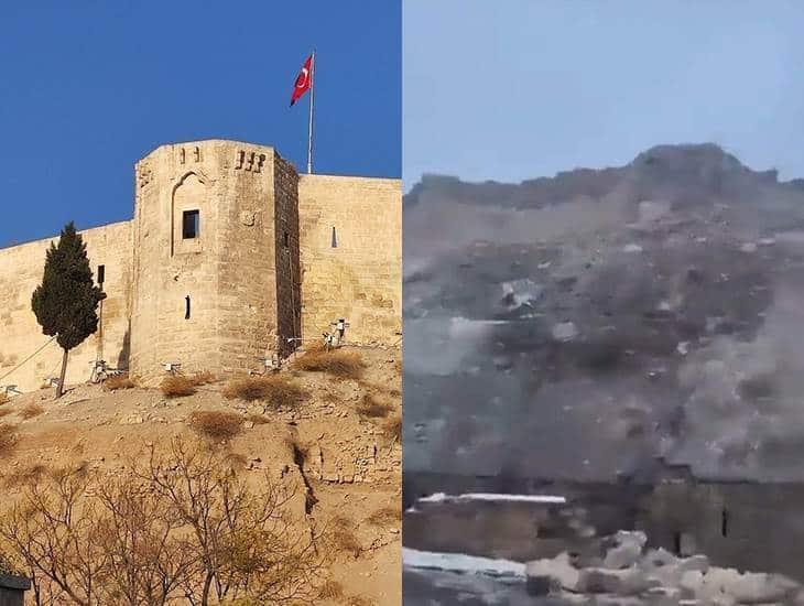 Antiguo castillo de mil 700 años en Turquía derribado por el sismo