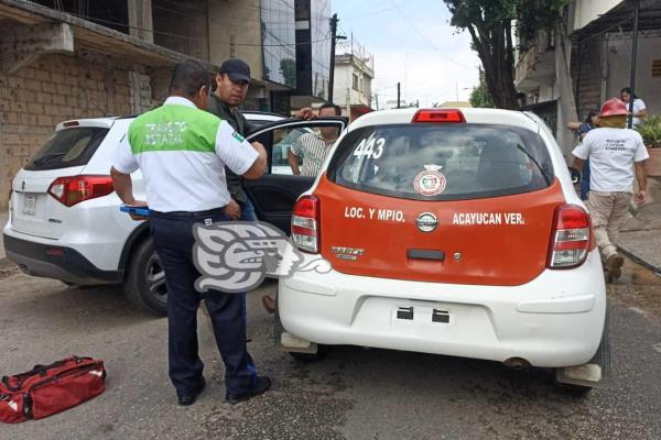 Tres heridos saldo de dos choques ocurridos en calles de Acayucan