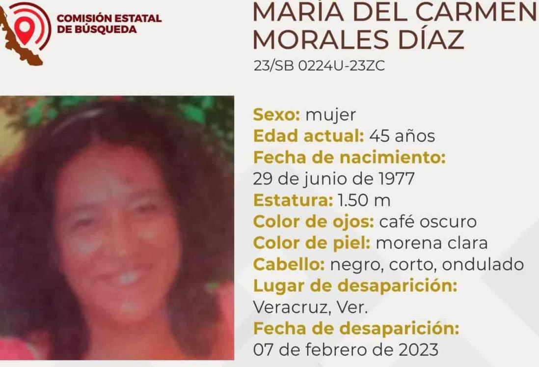 Desaparece María del Carmen Morales en Veracruz