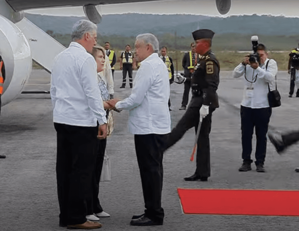 Llega a Campeche el presidente de Cuba, Miguel Díaz - Canel (+Video)