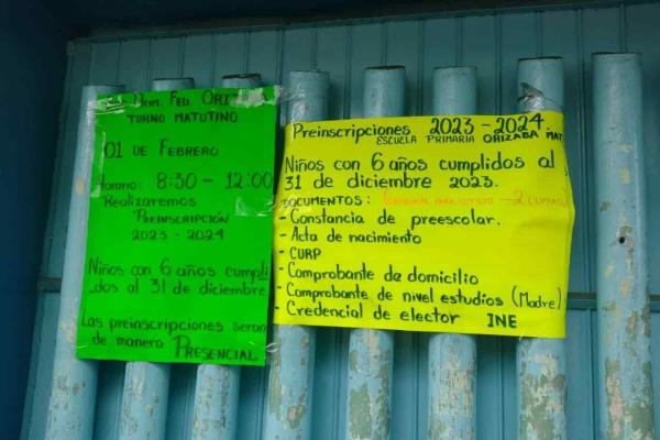 Para preinscripción, primaria de Orizaba pide comprobante de estudios... ¿de la madre?