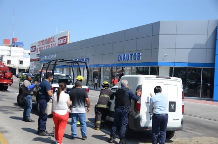 Chocan camionetas en el Centro de Veracruz