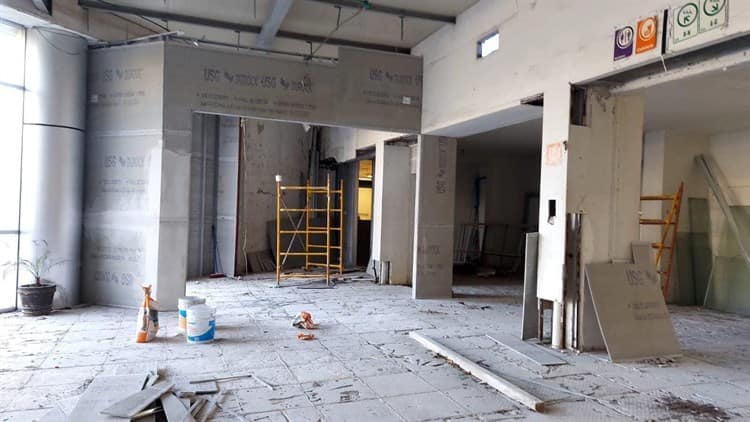 Avanza construcción del Banco del Bienestar en el Auditorio Benito Juárez en Veracruz