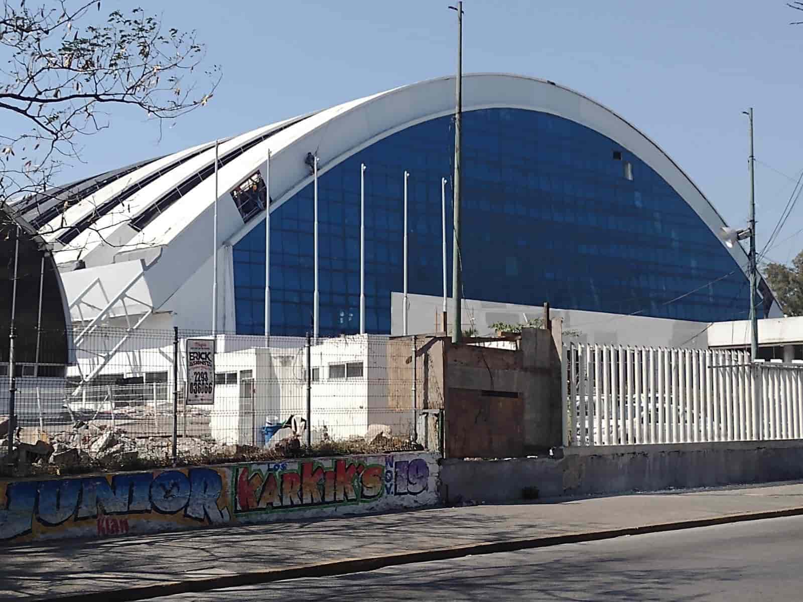 Avanza construcción del Banco del Bienestar en el Auditorio Benito Juárez en Veracruz