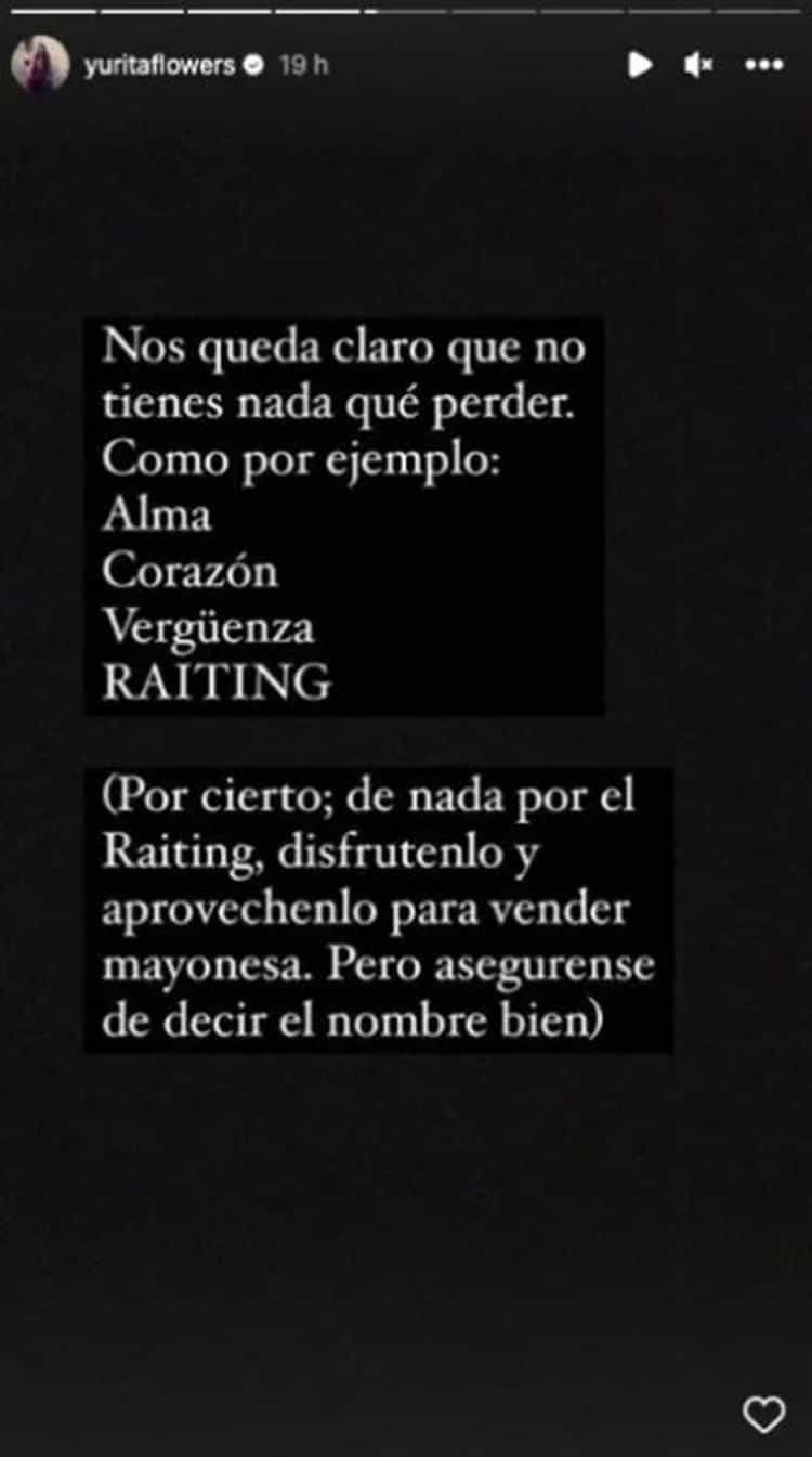 De nada por el rating, aprovéchenlo para vender mayonesa: Yuridia responde a Ventaneando