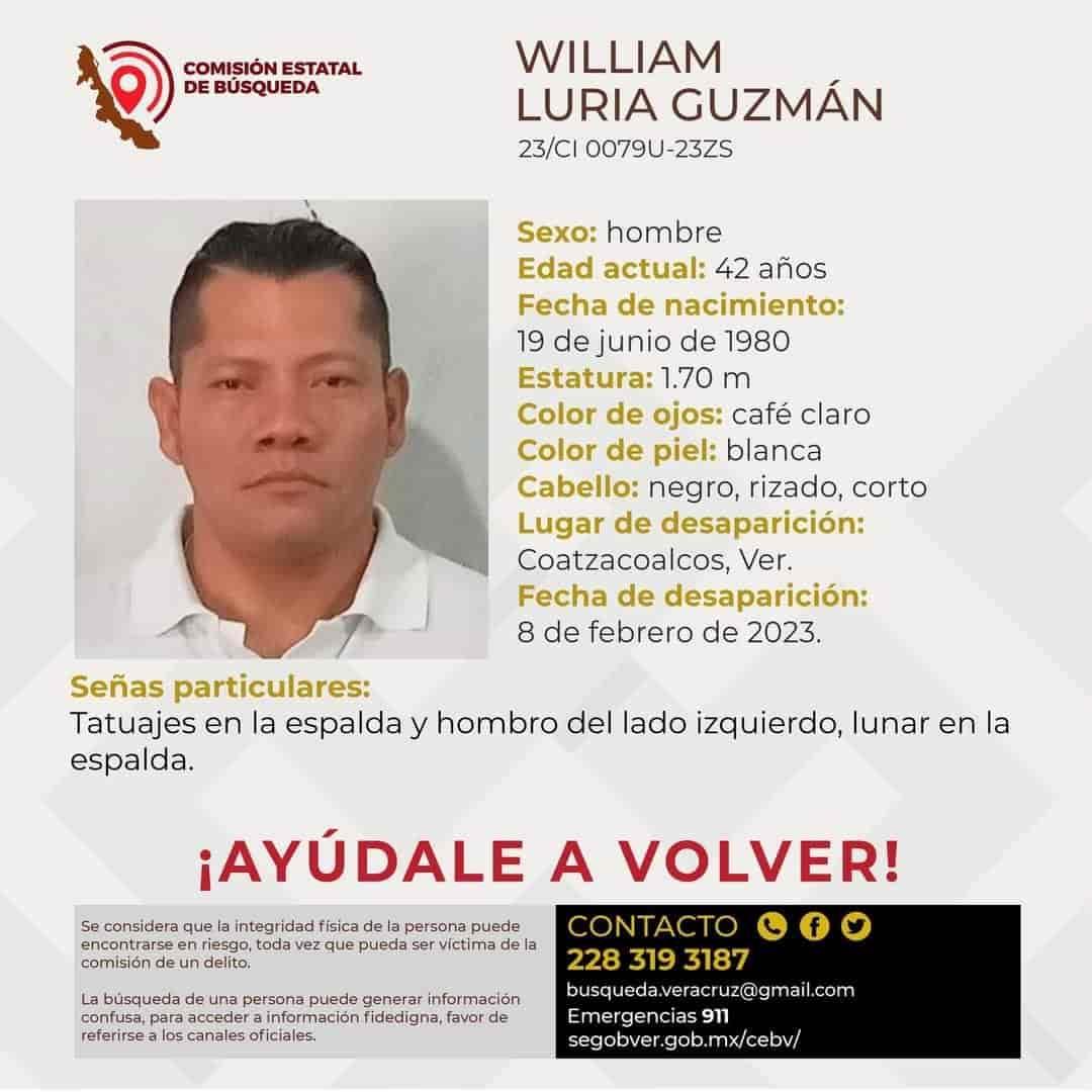 Sin rastro de William Luria; ya no buscan en Pajaritos