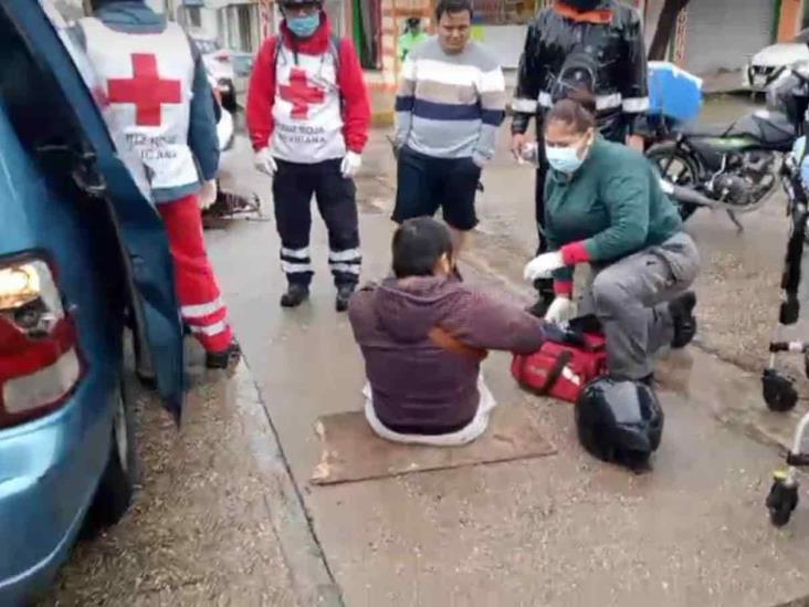 Impactan a motociclista en cruce de avenidas Malpica y Matamoros