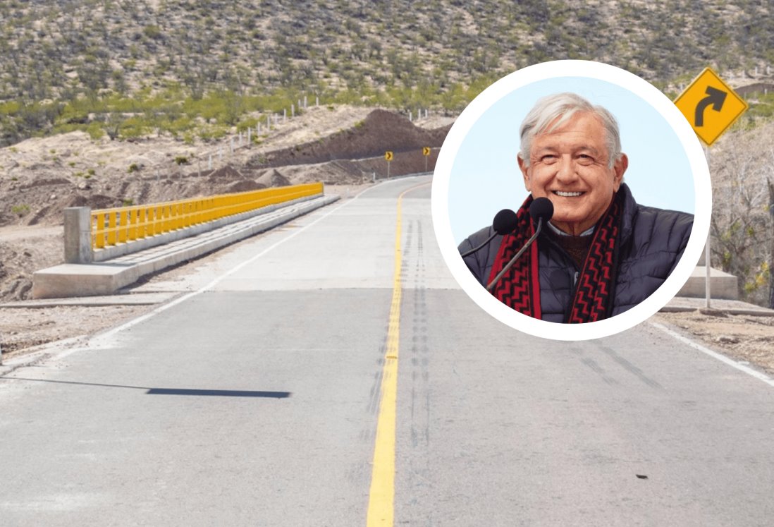 AMLO inaugura modernización del camino Agua Prieta-Bavispe en Sonora