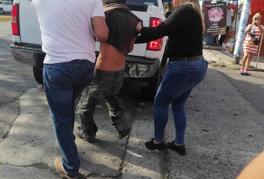 Capturan a presunto acosador en calles de Veracruz