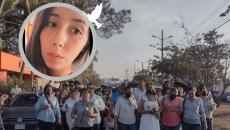 Marchan familiares y estudiantes de la UV por feminicidio de Karina: ¡Exigen justicia! (+Video)