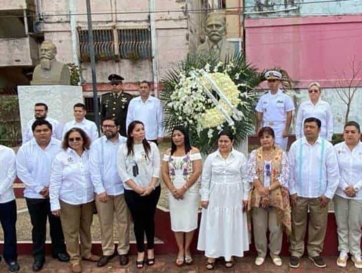 Conmemoran el 110 aniversario luctuoso de Francisco I. Madero en el sur de Veracruz