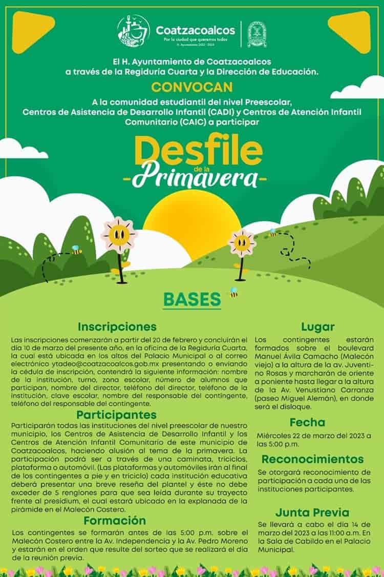 Convocatoria Desfile de la Primavera 2023