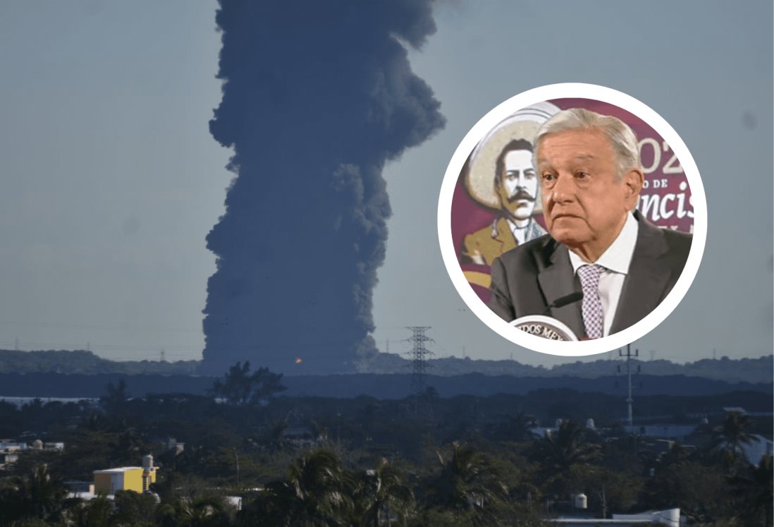 AMLO lamenta incendio en ductos de Pemex en Ixhuatlán del Sureste