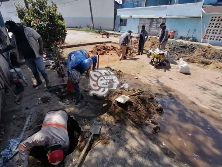 Cambiarán losas en Abasolo de Román Marín a Transístmica en Coatzacoalcos (+Vídeo)