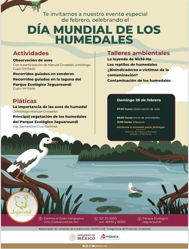 Celebran el Dia Mundial de los Humedales en el parque Jaguarundi