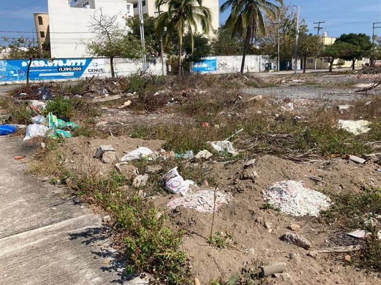 Baldío lleno de basura afea el fraccionamiento Virginia