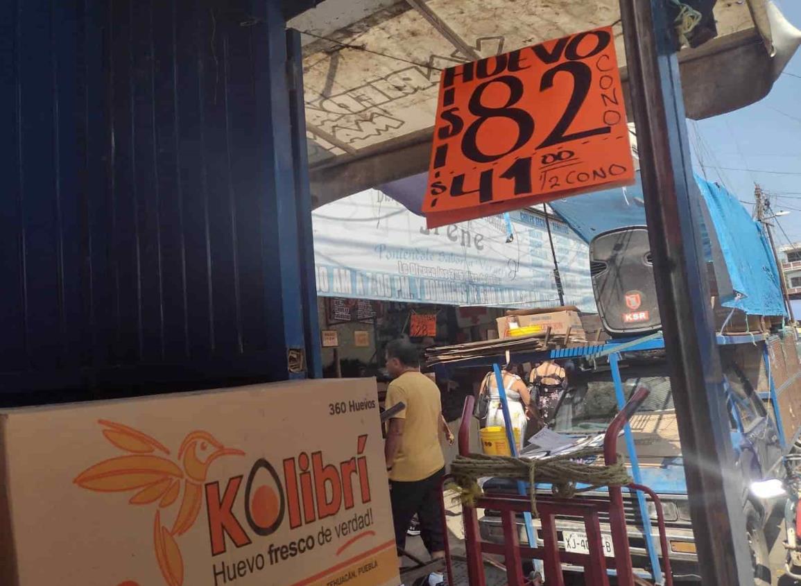 A la baja el cono de huevos en mercados de Veracruz, ya está en 82 pesos