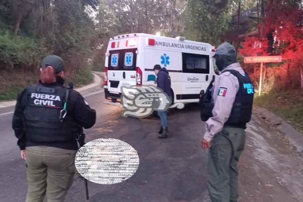 Muere hombre arrollado en la carretera Banderilla-Jilotepec