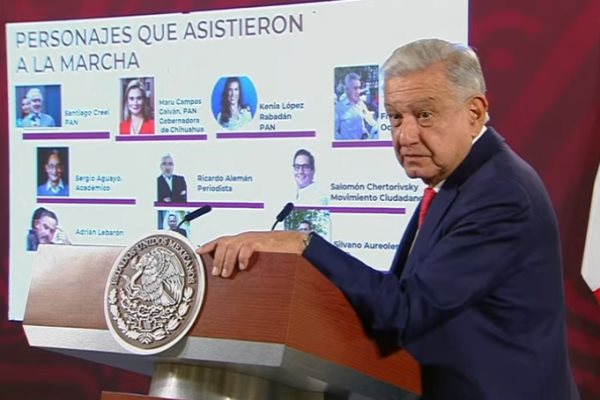 Asistentes a marcha del INE buscan regresar privilegios de gobiernos anteriores: AMLO