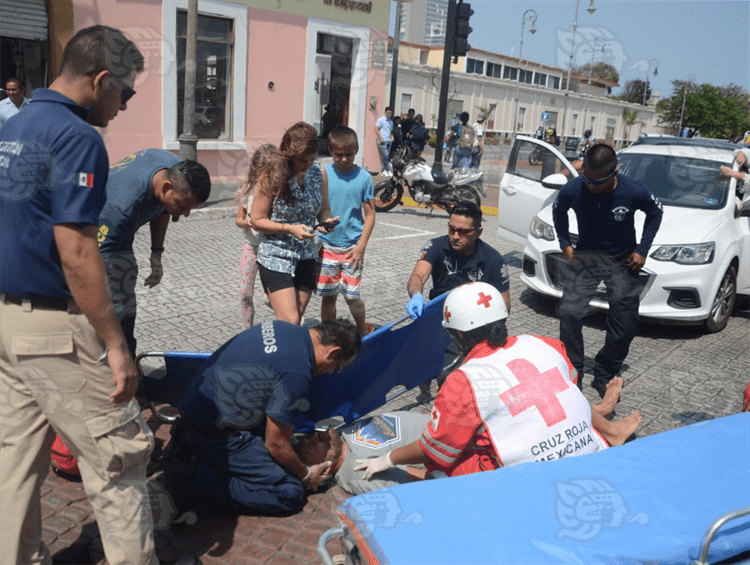 Noemí Palomino atropella a turista americano en Centro de Veracruz (video)