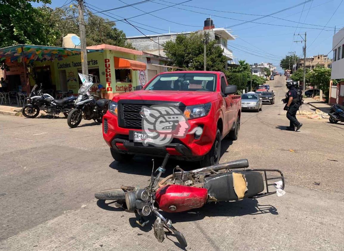 Mecánico herido tras choque en Acayucan (+Video)