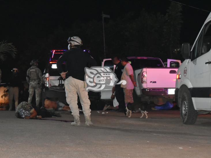 Código rojo en Mecayapan por enfrentamiento; 2 delincuentes abatidos, 4 marinos heridos y 4 detenidos (+Video)