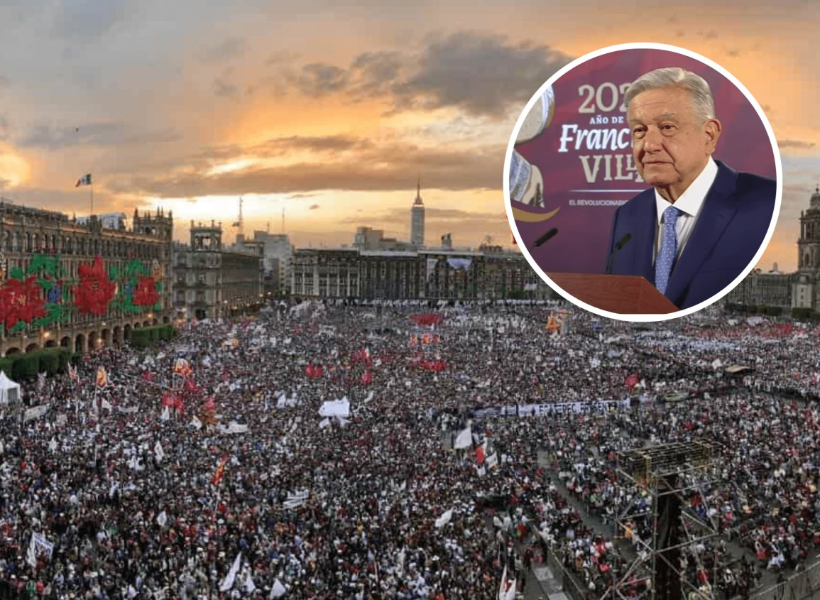 Todos son bienvenidos AMLO llama a llenar el Zócalo este 18 de Marzo